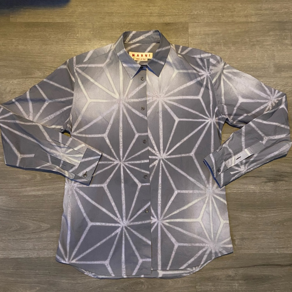 Marni Diamond Pattern Button Up - image 1